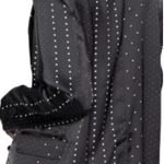 Victoria's Secret Satin Jacquard Bed & Evening Black White Polka Dot Blazer Medium Photo 1