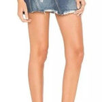 Free People  Skirt Size 24 Dark Wash Denim A Line Mini Button Fly We The Free Photo 0