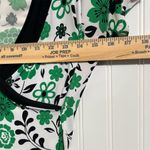 Studio Y Vintage Y2K  Top Small Green Floral Surplice Faux Wrap Made in USA Photo 3