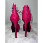 Charlotte Russe Women’s Platform Magenta Pink Strappy Heels 9 Photo 3