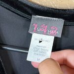 143 I Love You 90s Y2K Black Vintage Velvet Cardigan‎ Butterfly Closure Size M Size M Photo 4