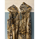 Chico's ‎ Leopard Print Sleeveless Casual Draped Open Front Cardigan Size M (1) 8 Photo 2