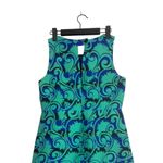 J.Crew  Vineyard Jacquard Sleeveless A-Line Lined Mini Dress 6 Blue Green #3181 Photo 5