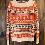 Anthropologie Skies Are Blue Tribal Print Aztec Southwestern Sweater Photo 1