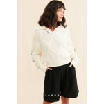 En Saison Lena White Knit Sweater Size L Photo 8