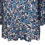 Nanette Lepore  Retro Blue  Pink and White Floral‎ Gathered Top EUC Size Small Photo 5