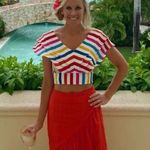 RTR Color Me Courtney Holly Ruffle Top size 4/ Small White Photo 3