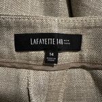Lafayette 148 New York Pants 14 Taupe Bamboo Viscose Straight Leg Dress Trousers Tan Photo 2