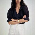 Madewell  Drawstring Jean Shorts: Airy Denim Edition Tile White Size 28 NU169 $88 Photo 0