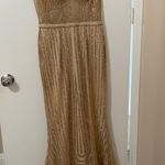 Long Prom / Wedding Gown Gold Size 6 Photo 4