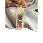 Route 66 Vintage Lace Trim Cami Tank Top Y2K Chevron Print Coquette Sz XS Photo 2