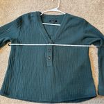 Madewell Lightspun Evert Top Midnight Green Size M Photo 8