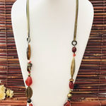 Coldwater Creek Long Glass Bead Rustic Necklace Photo 0