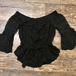 Hint of Blush Cute Off-Shoulder Blouse Photo 0