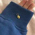 Gold heart colored charm Blue Photo 0