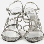 Stuart Weitzman Cosacrobat Silver Cosmic Serpent Leather Strappy Heels Photo 0