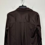 Madewell Utility Long Sleeve Popover Shirt Dark Carob Stretch Cotton XXS NWT Photo 9