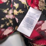 CHAPS  Black Floral Wrap Top Women's XL Festival‎ Boho Romantic Girly Concert Photo 4