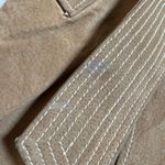 Vintage Jennyfer J 100% Leather Trench Coat Size S Hippie Y2K 70s 80s Bohemian Brown Photo 9