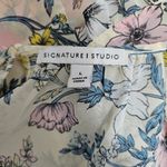 Signature Studio  Beige Floral Ruffled Babydoll Blouse Size Large Photo 5