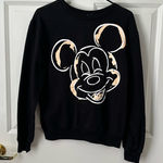 Disney Mickey Mouse Black Pull Over Women’s Sweatshirt Size L Photo 0