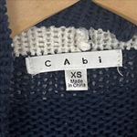 CAbi  #679 Skipper Vest Cardigan Sweater Size XS  Navy Blue and White Stripes Photo 3