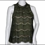 Love, Fire LOVE FIRE forest green lace top, size XL Photo 2