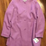 Nordstrom Lilac purple Floral pattern button dress coat💜 Photo 0