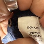 Madewell  Tunic Blouse Blue-Black  Background & Purple Floral Print Size Small Photo 4