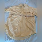 LL Bean women’s XS Light Yellow Buzz Off Bug Repellent Long Sleeve Button Down. Photo 2