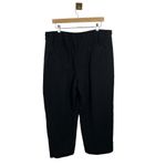 Daily Ritual Women’s Wide Leg Cropped Terry Cloth Pants in Black Size XXL Photo 7