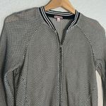 Juicy Couture Mesh Bomber Full Zip Jacket Black White Small Varsity Sporty Prep Photo 1