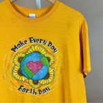 Gildan Heavy Cotton Large Earth Day Graphic Tee Hippie Boho Planet Sunflower Photo 8
