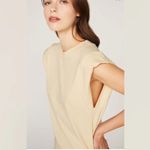 Bassike Light Yellow Turnback Mini Dress Photo 2