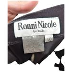 Ronni Nicole Vtg 1990s Black Velvet Maxi Dress and Satin Collared Top Set 10 Photo 5