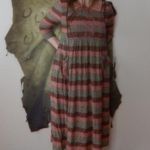 April Cornell Peach Plaid Babydoll Maxi Dress Size XS Photo 7