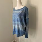 Vince . blue striped boatneck long sleeve top size S Photo 2