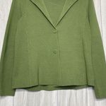 Eileen Fisher Petite Silk Cotton Interlock Knit Shaped Cardigan Jacket Medium Photo 3