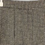 Vintage houndstooth pleated lined midi skirt size 6 made in Costa Rica Black Photo 1