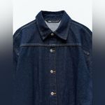 ZARA Dark Indigo Long Denim Jumpsuit - S Photo 1