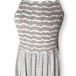 Beige & White Tiered Maxi Dress Sz Small Photo 1