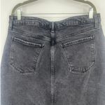 Old Navy  Distressed Button Fly Denim Skirt Sz 16 Grunge Y2K Raw Hem Streetwear Photo 5