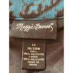 Maggie Barnes Dramatic Teal Black Sheer Lined Sleeveless Beaded V Photo 4