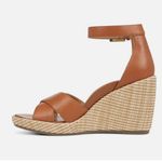 Vionic NEW Marina Ankle Strap Wedge Sandal (Women) 9M, CAMEL Leather Photo 1