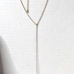 Charming Charlie "Y" Gold Tone 18"/12"Dangle Faux Buffalo Turquoise Necklace Photo 0