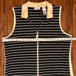 Liz & Co Black, White Stripped Sleeveless V Photo 5