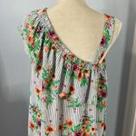 Harlow & Rose • boutique striped floral one shoulder ruffle dress Size M Photo 99