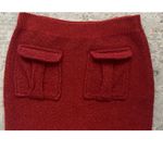 Anthropologie Moth Wool Blend Knit Mini Skirt Red S/P Photo 2