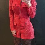 Saylor Red Tweed size small Romper Photo 0