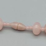 Vintage Pink Plastic Bead Collar Strand Necklace Large Floral Center Bead 18" Photo 10